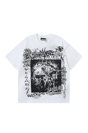 Dark Series: Burning Flame White Shirt